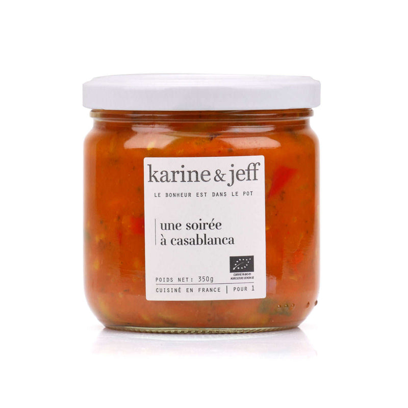 une soirée à Casablanca, mijoté de pois chiches, légumes et lait de coco, 500g, Karine & Jeff