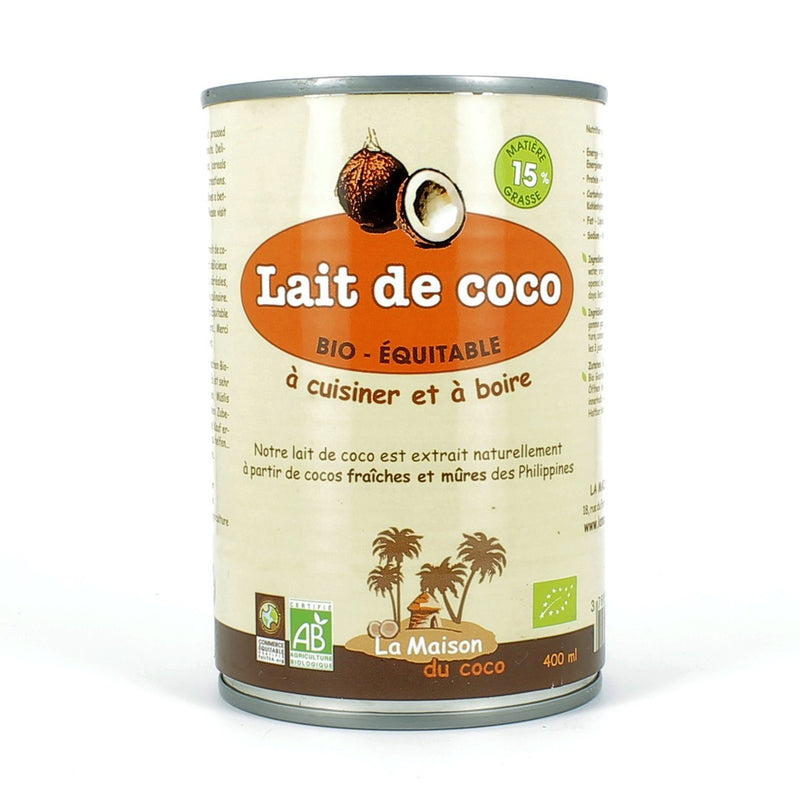 Lait de coco, 400ml, La maison du coco