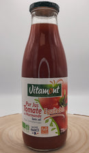 PUR JUS DE TOMATE DE MARMANDE SANS SEL, 100% FRANCE BIO, 75cl, Vitamont