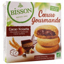 Biscuits cœurs gourmands chocolat noisette, 180g, Bisson