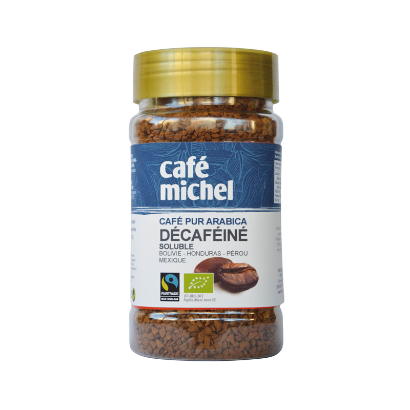 Café soluble pur arabica décaféiné, 100g, Café Michel