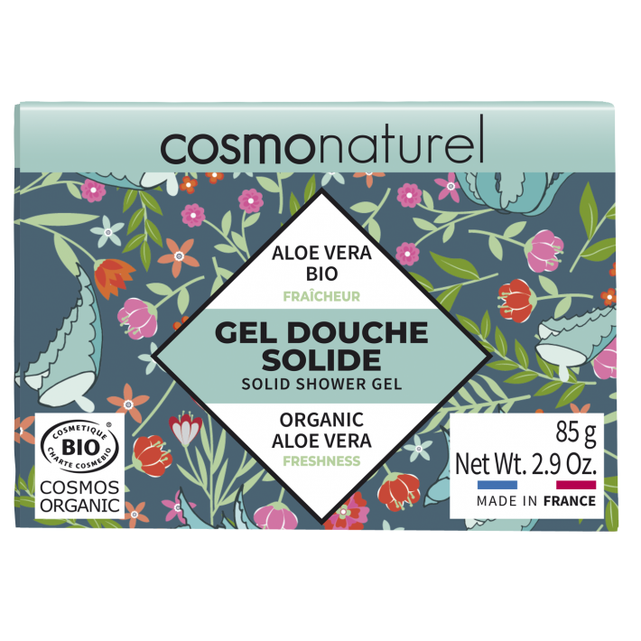 Gel douche Solide, à l'aloé véra, 85g, Cosmonaturel
