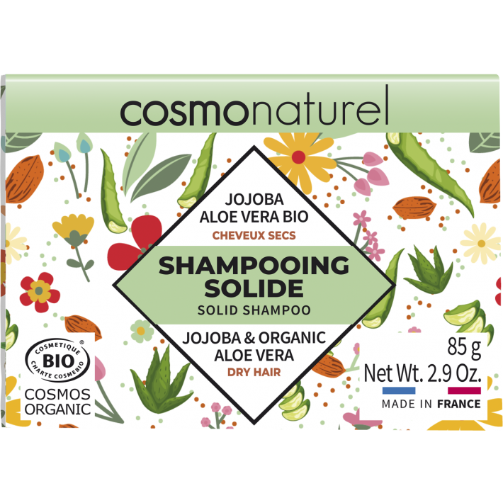 Shampooing Solide Cheveux Secs BIO, 85g, Cosmonaturel