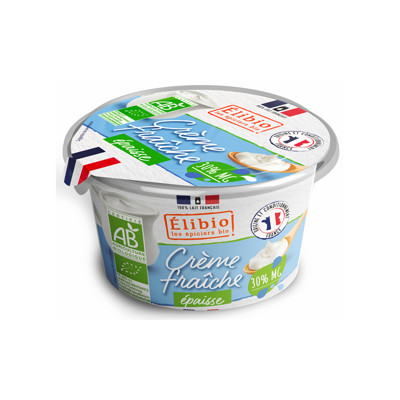 Crème fraîche épaisse, 20cl, Elibio