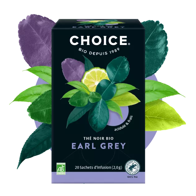 Thé noir Earl Grey, 20 infusettes, Choice