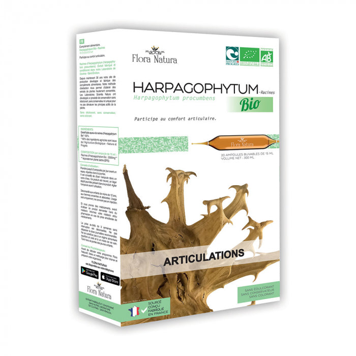 Harpagophytum, bien être articulaire , 20 ampoules, Flora natura