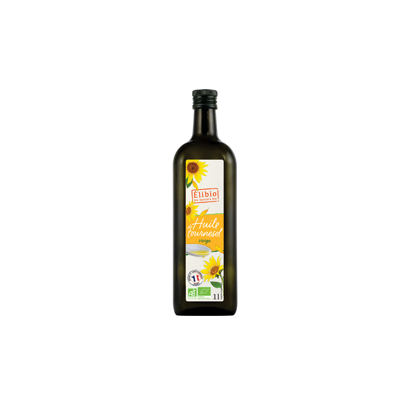 Huile de tournesol, 100% France, 1l, Elibio