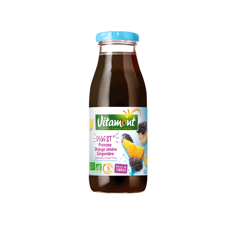 Jus, pruneau, orange amère, gingembre,50cl, Vitamont