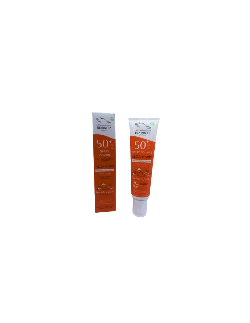 SPRAY SOLAIRE SPF50 CERTIFIÉ BIO, 100ml, Laboratoires de Biarritz