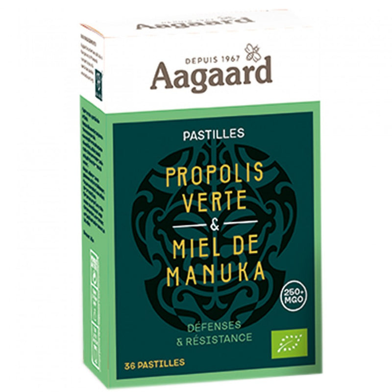Pastilles pectorales à la propolis verte et miel de Manuka, 36 pastilles, Aagaard