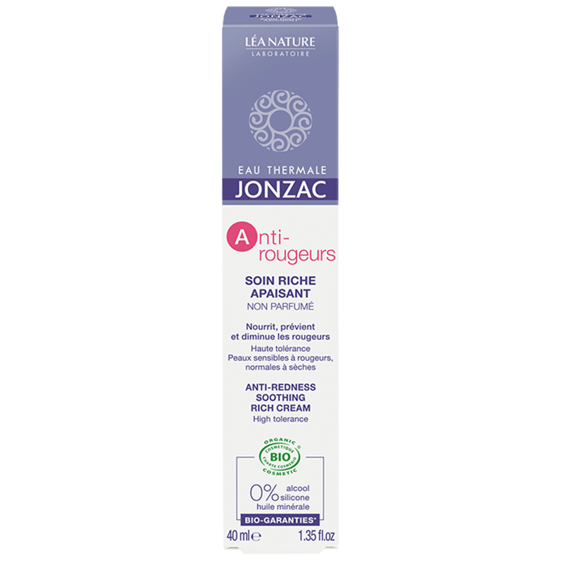 SOIN ANTI ROUGEURS, RICHE,  APAISANT - 40ml, Jonzac