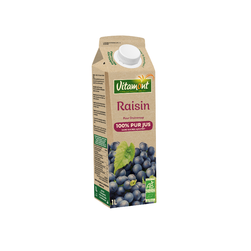 Jus de raisin,100% pur jus, 1l, Vitamont