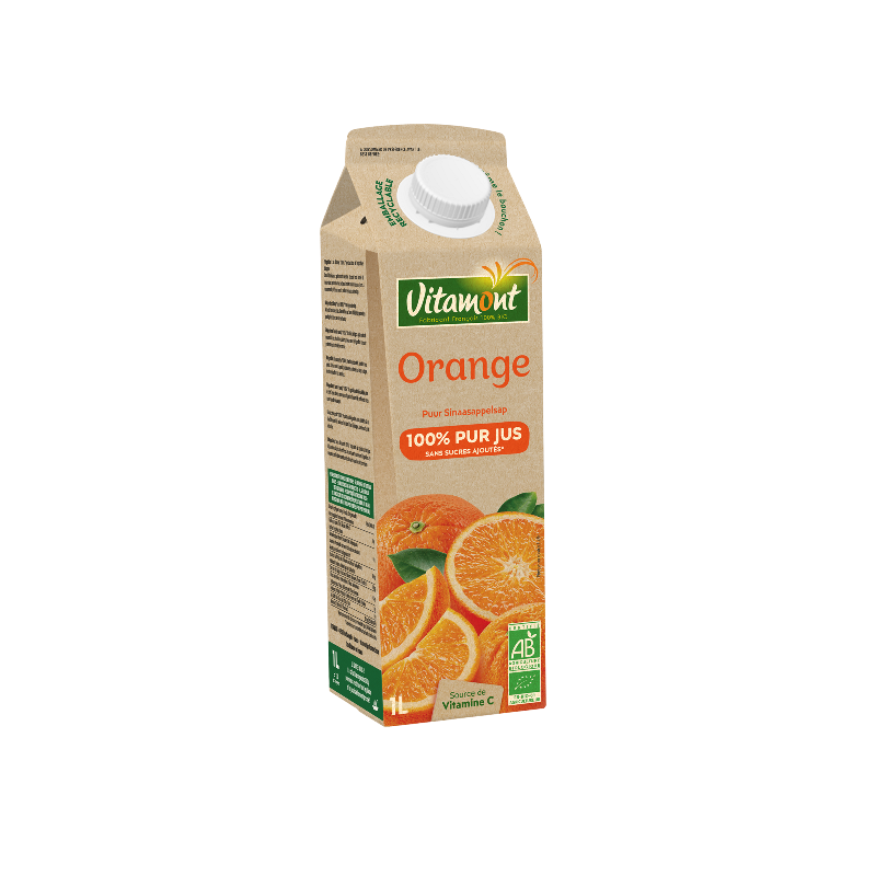 Jus d'orange 100% pur jus, 1l, Vitamont