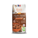 Céréales au chocolat fourrées pâte à tartiner noisettes et cacao, 375g, Elibio