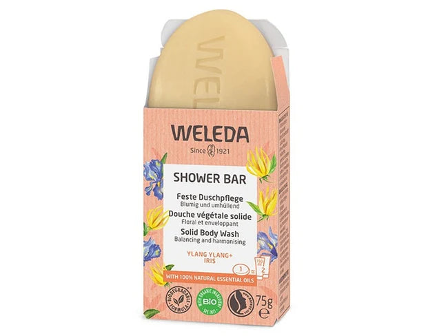 Savon de douche végétal solide, ylang ylang iris, 75g, Weleda